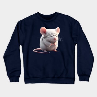 blind white mouse Crewneck Sweatshirt